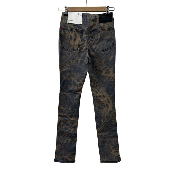 Urban Outfitters BDG High Rise Skinny Pants Leopard Print Zip Hem Women 26 NWT - Picture 5 of 16